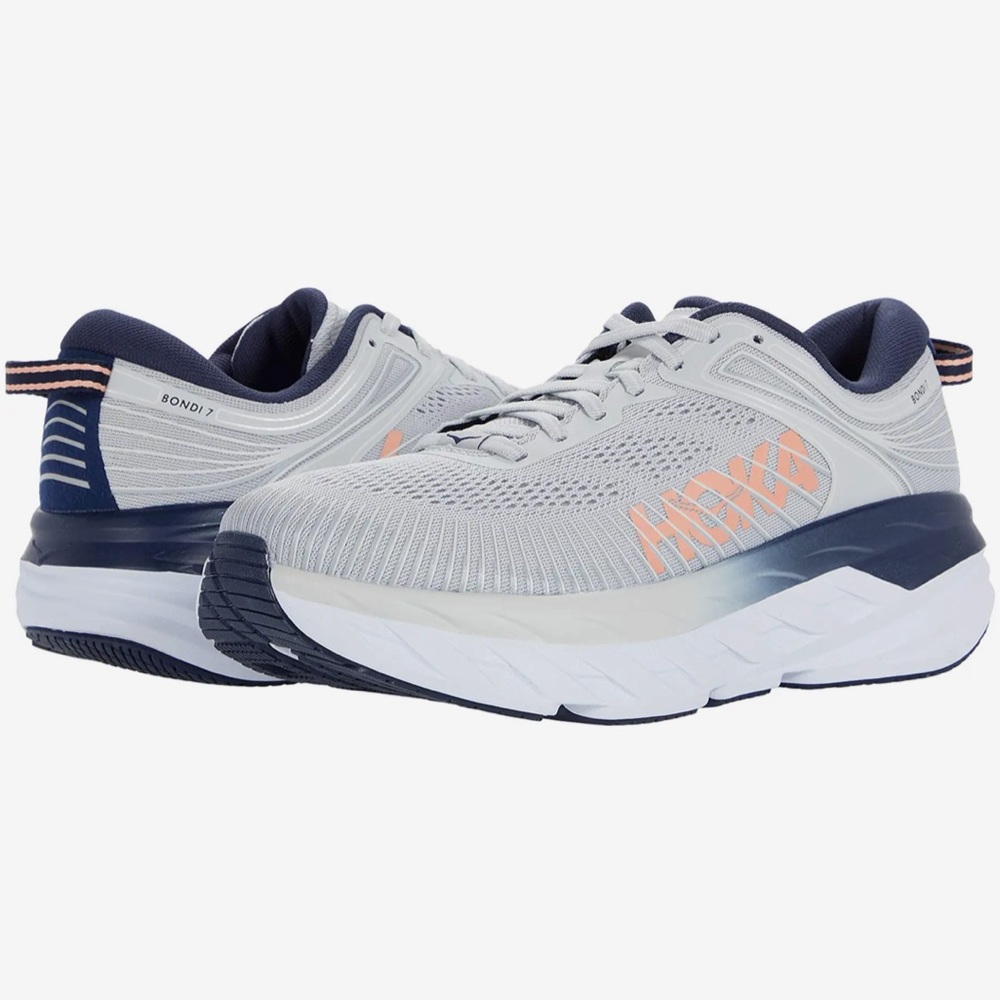 Women's Hoka One One Bondi 7 Lunar Rock/Black Iris Mesh